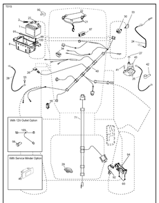 Part Location Diagram of 705118 Briggs and Stratton Switch clutch cable